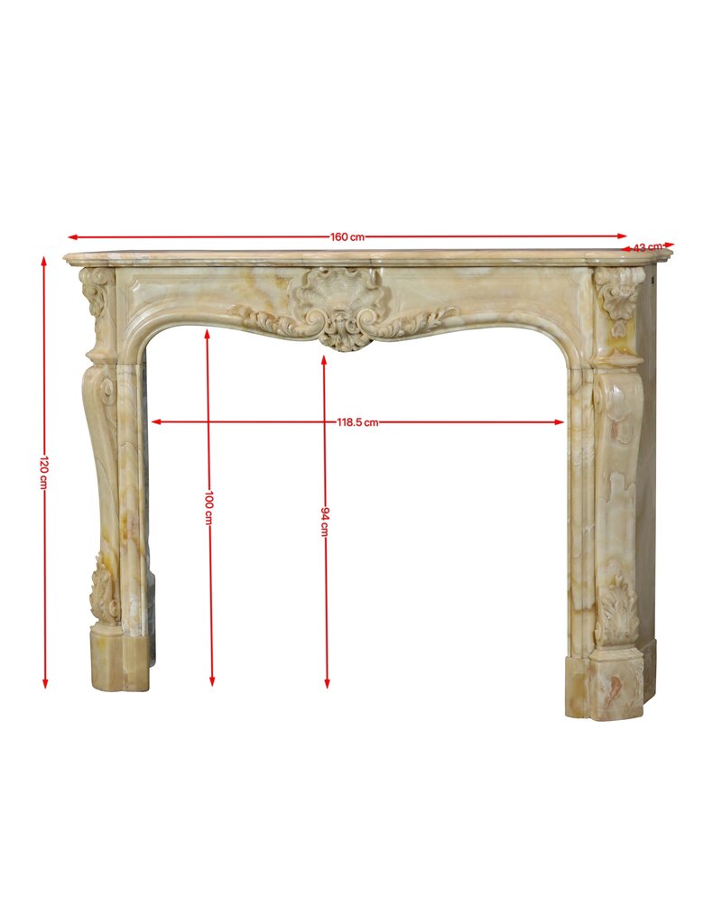 Grand Prize of the Year 1889 Jules Cantini Algerian Onyx Fireplace Mantelpiece