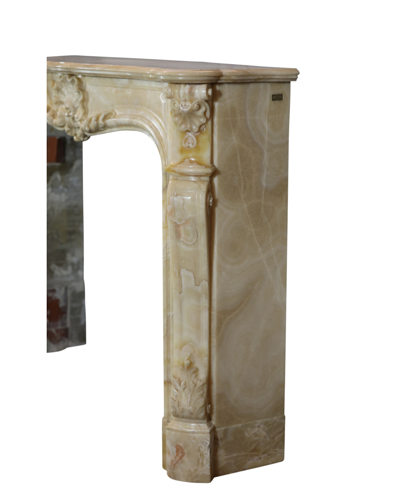 Grand Prize of the Year 1889 Jules Cantini Algerian Onyx Fireplace Mantelpiece