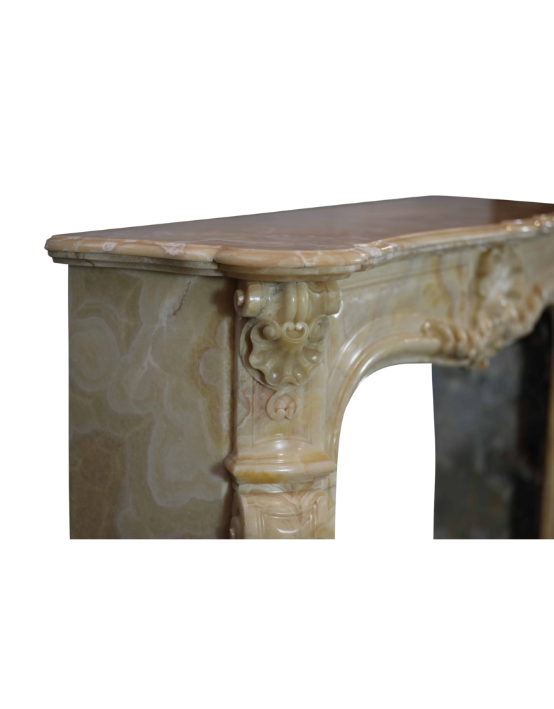 Grand Prize of the Year 1889 Jules Cantini Algerian Onyx Fireplace Mantelpiece