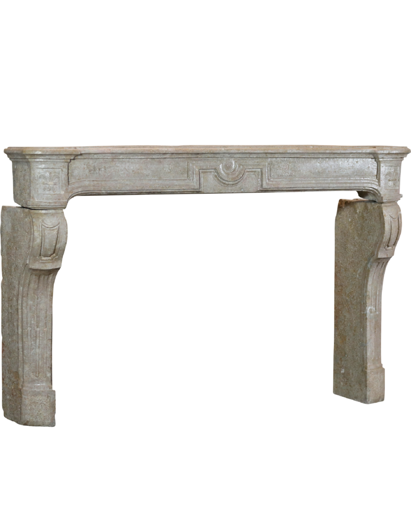 Maison Leon Van den Bogaert Timeless Vintage Fireplace Mantelpiece With French Lily