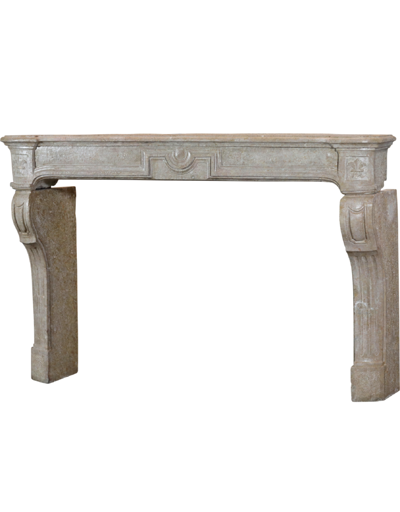 Maison Leon Van den Bogaert Timeless Vintage Fireplace Mantelpiece With French Lily