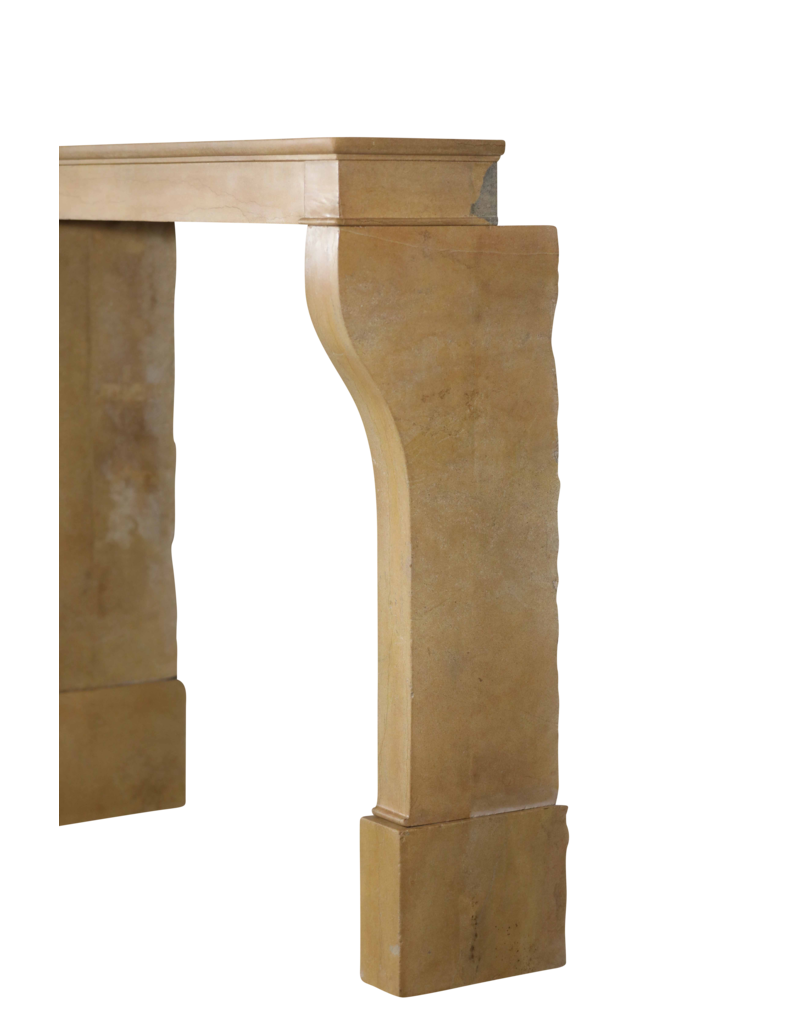 Maison Leon Van den Bogaert Elegante französische Kaminumrandung aus Kalkstein