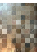 Original French Bicolor Hard Limestone Floor