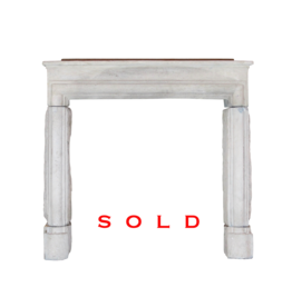 French Country Style Limestone Vintage Fireplace Surround