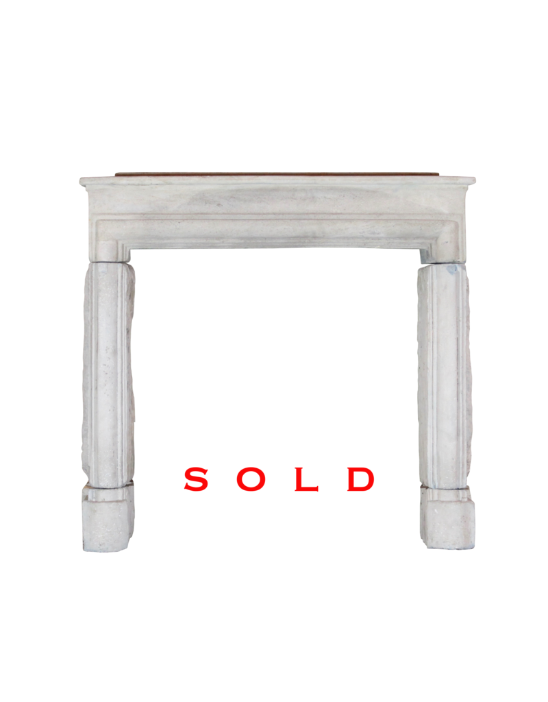 French Country Style Limestone Vintage Fireplace Surround