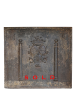 Maison Leon Van den Bogaert Antiker gusseiserner Kaminplatte