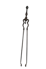 Maison Leon Van den Bogaert Antique French Wrought Iron Fire-Tongs Beautifully Forged