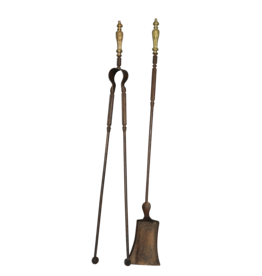 Maison Leon Van den Bogaert Juego De Herramientas Para Chimenea Del Siglo XVIII