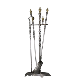 Maison Leon Van den Bogaert Viktorianisches Kaminbesteck-Set mit Originalständer
