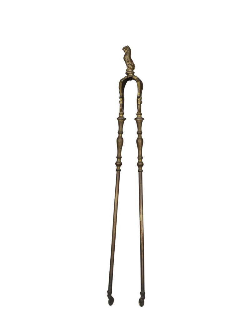 Maison Leon Van den Bogaert Antieke Haardtang Met Panterdetail