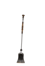 Maison Leon Van den Bogaert 19Th Century Fireplace Shovel With Wooden Details