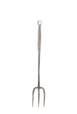 Tenedor Para Parrilla De Chimenea De Acero, Siglo XVII, Procedente De Francia