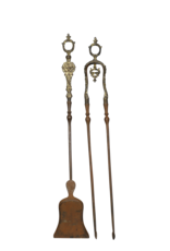 Maison Leon Van den Bogaert French Regency Period Fireplace Tool Ensemble