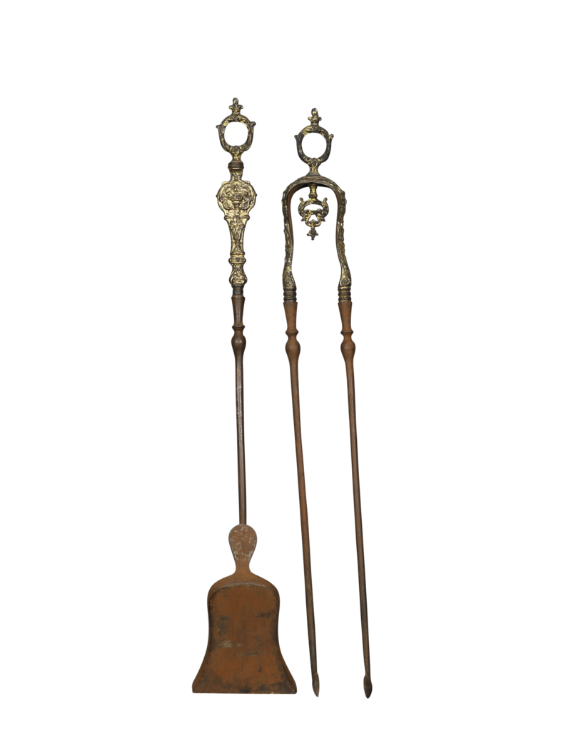Maison Leon Van den Bogaert French Regency Period Fireplace Tool Ensemble