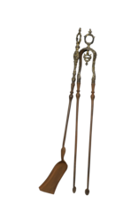 Maison Leon Van den Bogaert Ensemble D'outils De Cheminée D'époque Régence