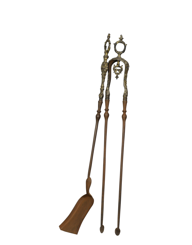 Maison Leon Van den Bogaert Ensemble D'outils De Cheminée D'époque Régence