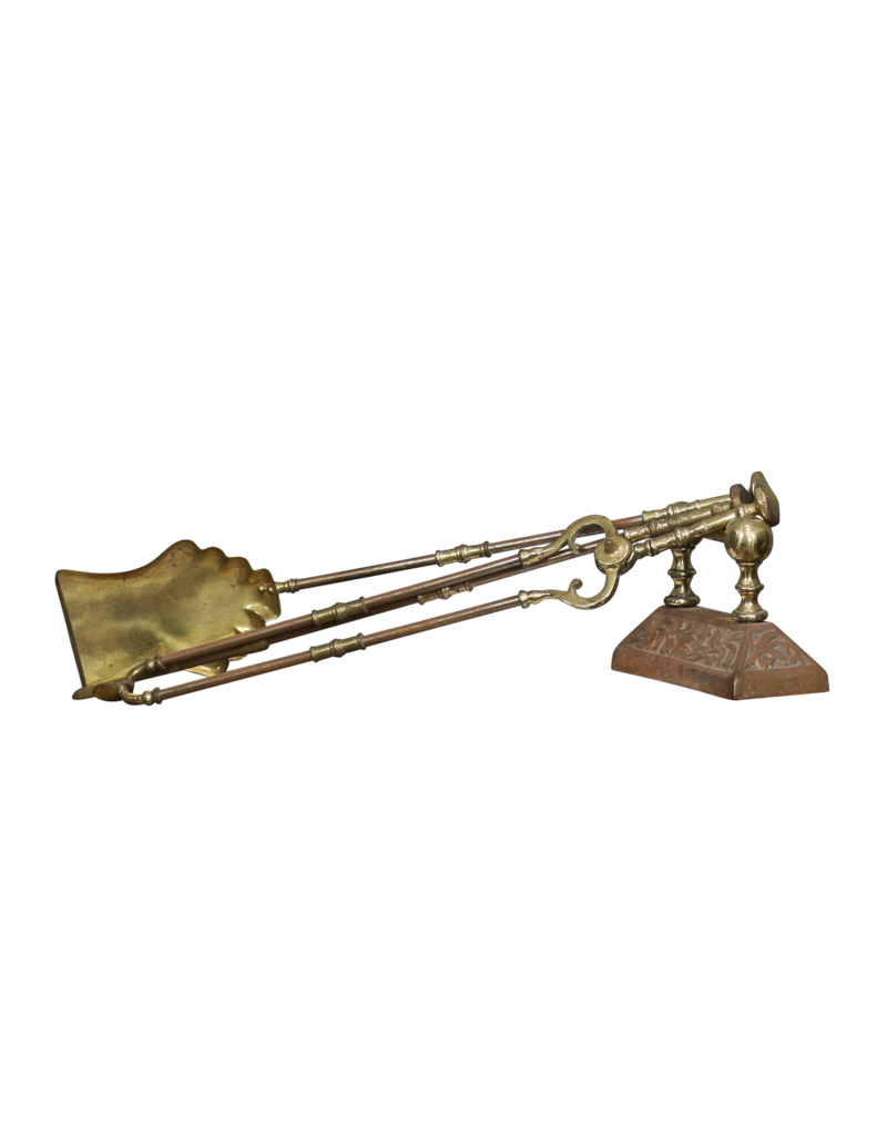 Maison Leon Van den Bogaert Ensemble D'outils De Feu En Laiton De Qualité Victorienne Antique
