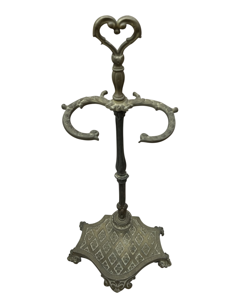 Late 19Th Century Fireplace Tools Stand In Brass