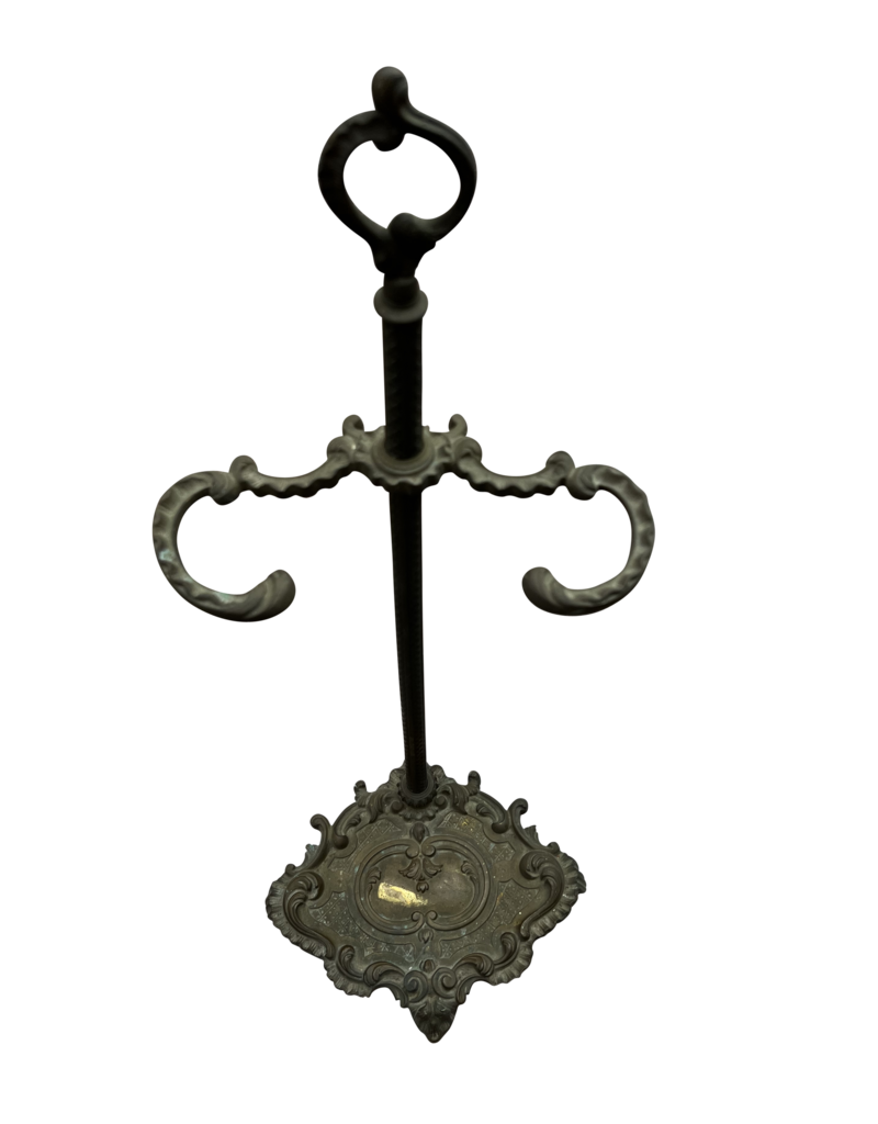 Maison Leon Van den Bogaert Élégant Support À Outils De Cheminée Victorienne En Laiton