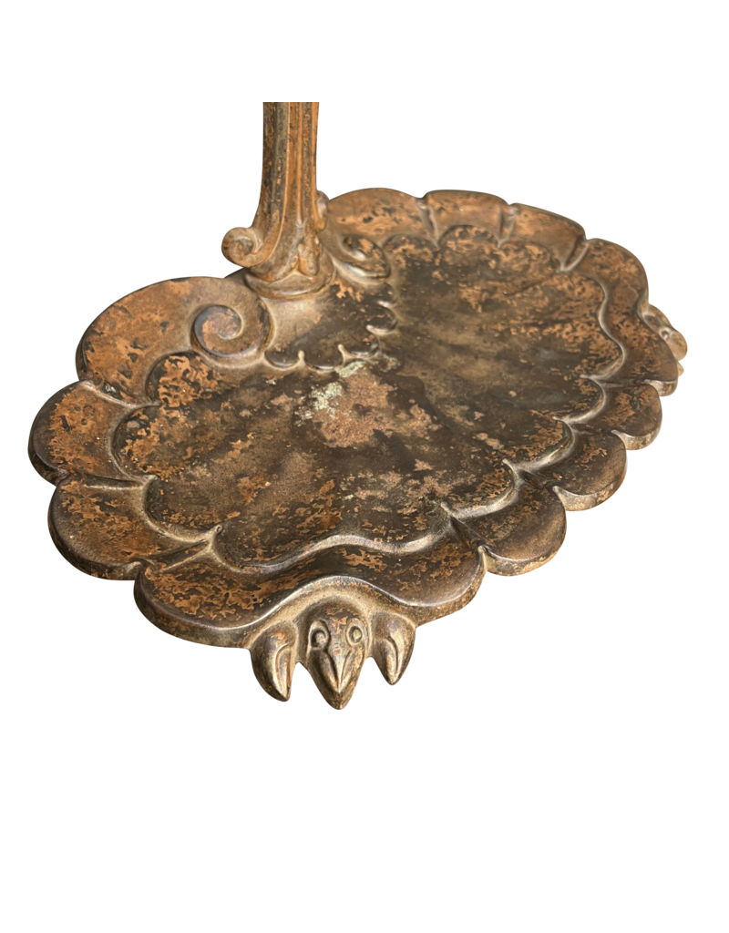 Maison Leon Van den Bogaert Vintage Fireplace Tool Stand In Cast Iron With Claws And Original Patina