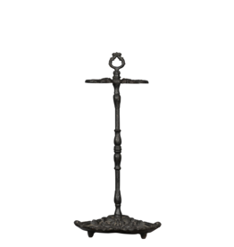 Maison Leon Van den Bogaert Fireplace Tool Stand In Blacked Cast Iron With Dauphin Heads