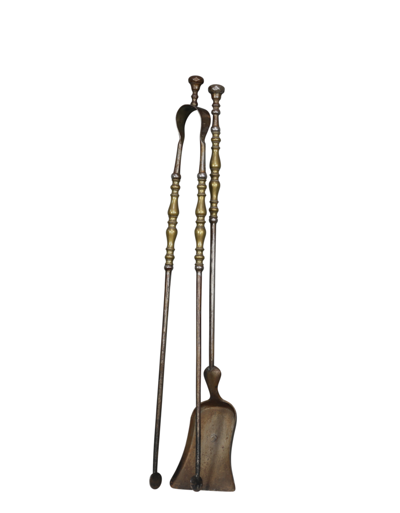 Maison Leon Van den Bogaert French Fireplace Tool Ensemble Complete With Stand
