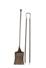 Maison Leon Van den Bogaert 17Th Century Wrought Iron Fireplace Tool Ensemble