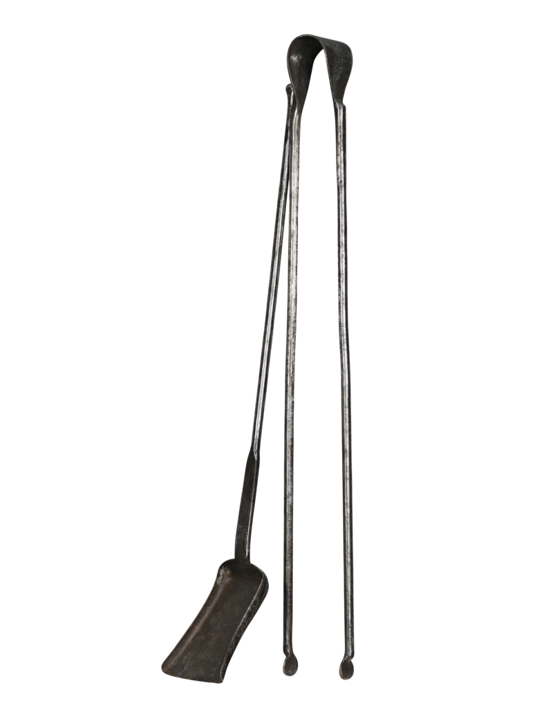 Maison Leon Van den Bogaert Ensemble D'outils De Cheminée Extra Solide Du 17Ème Siècle En Fer Forgé