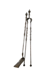 Maison Leon Van den Bogaert Excepcional Conjunto De Herramientas Para Chimeneas De La Regencia Del Siglo XVIII