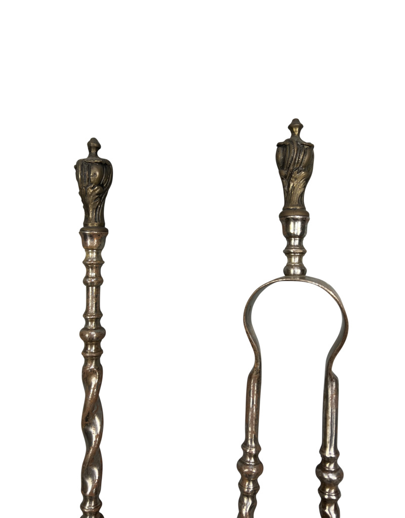 Maison Leon Van den Bogaert Außergewöhnliches Regency-Kaminbesteck-Ensemble aus der Zeit des 18. Jahrhunderts