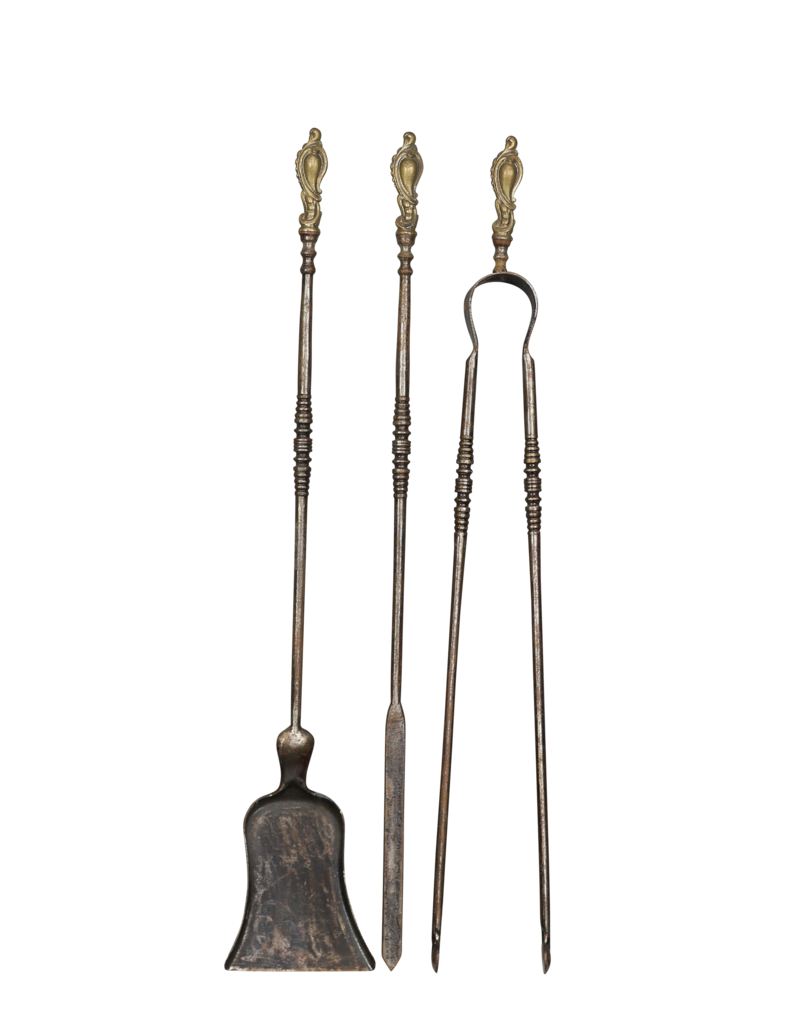 Maison Leon Van den Bogaert Conjunto De Herramientas Para Chimenea Victoriana En Perfecto Estado.