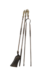 Maison Leon Van den Bogaert Victoriaanse Open Haard Gereedschapsensemble In Goede Staat