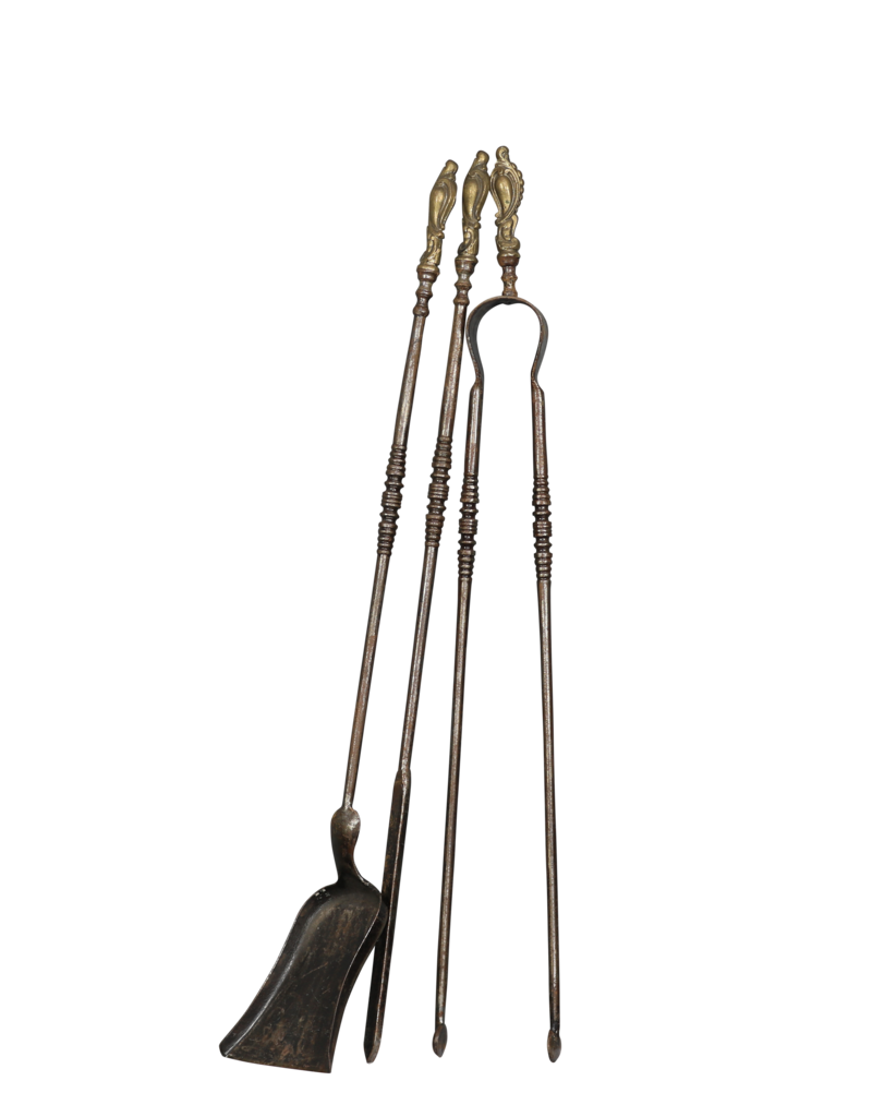 Maison Leon Van den Bogaert Conjunto De Herramientas Para Chimenea Victoriana En Perfecto Estado.