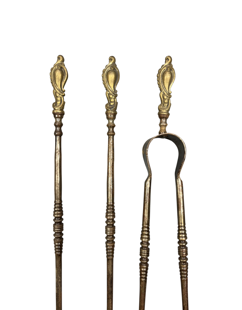 Maison Leon Van den Bogaert Conjunto De Herramientas Para Chimenea Victoriana En Perfecto Estado.