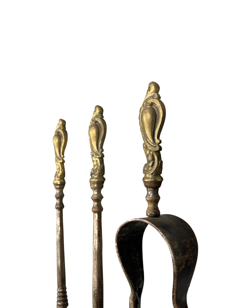 Maison Leon Van den Bogaert Ensemble D'outils De Cheminée Victorienne En Très Bon État