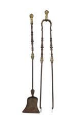 Regency Period Chateau Fireplace Tool Ensemble From France