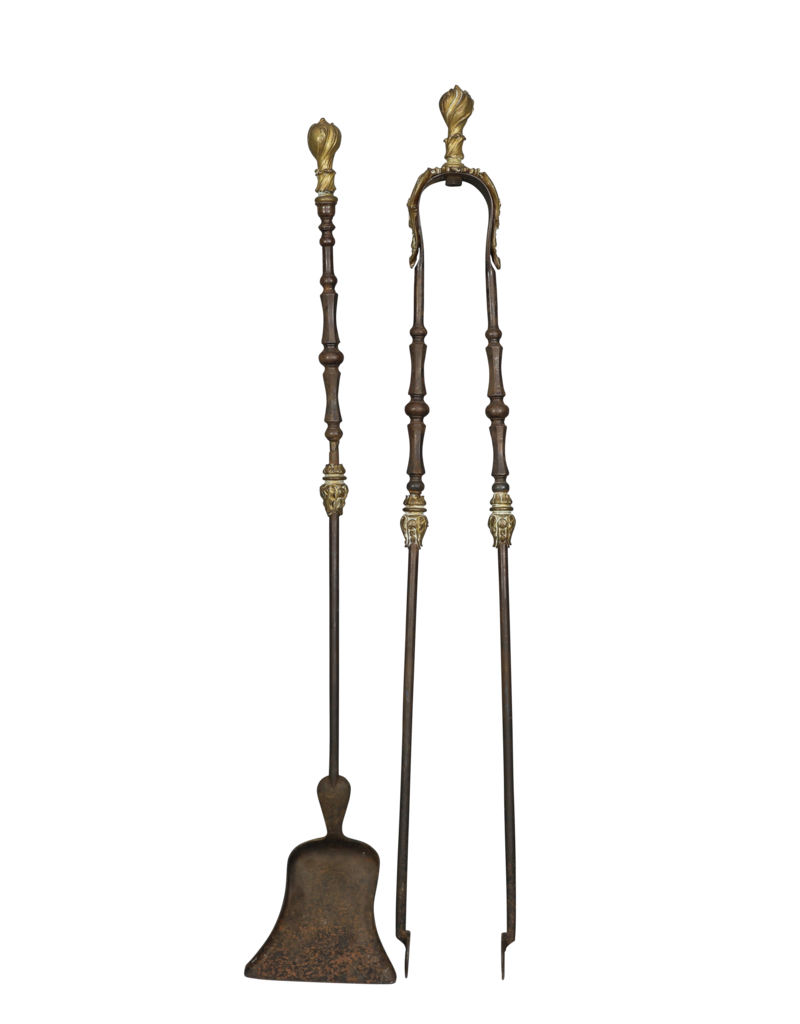Maison Leon Van den Bogaert Regency Period Chateau Fireplace Tool Ensemble From France
