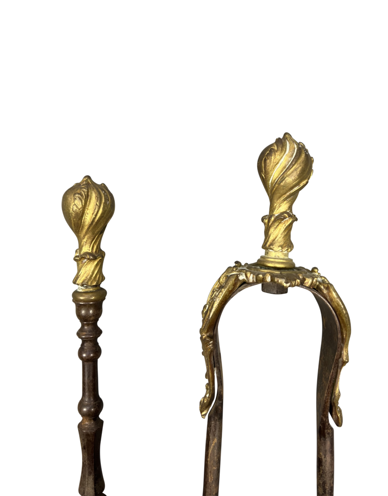 Maison Leon Van den Bogaert Conjunto De Herramientas Para Chimenea De Castillo Del Período Regency De Francia