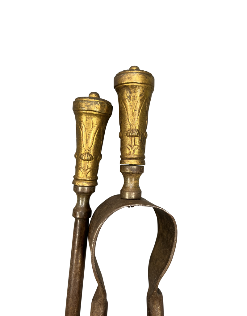 Maison Leon Van den Bogaert Ensemble D'outils De Cheminée Française De Luxe Du 19Ème Siècle