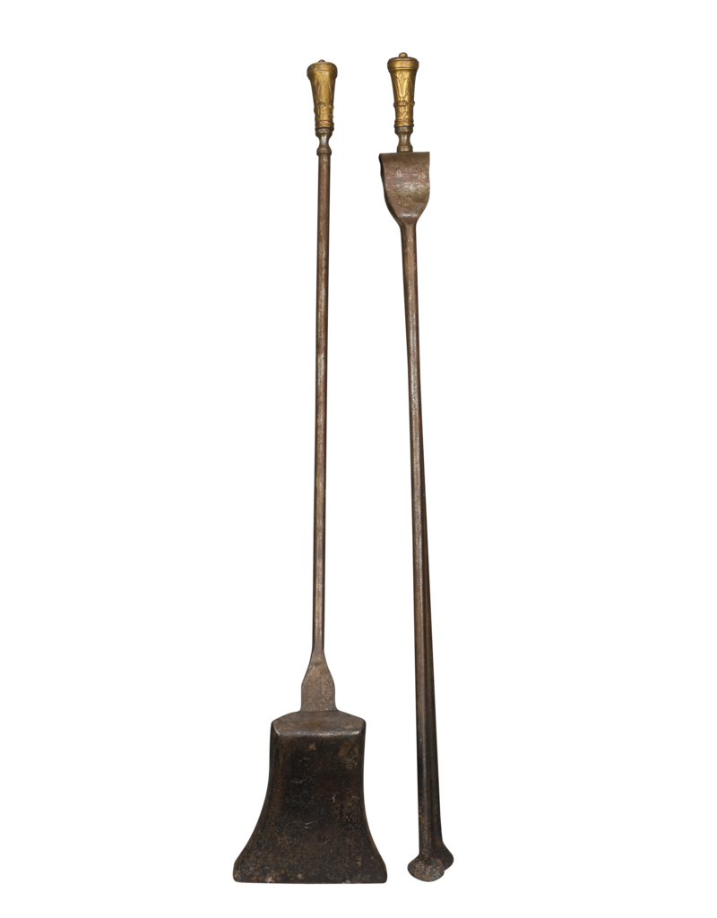 Maison Leon Van den Bogaert Juego De Herramientas Para Chimenea Francesa De Lujo Del Siglo XIX