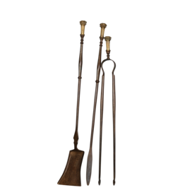 Maison Leon Van den Bogaert Außergewöhnliches französisches Kaminbesteck-Set
