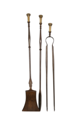Maison Leon Van den Bogaert Außergewöhnliches französisches Kaminbesteck-Set