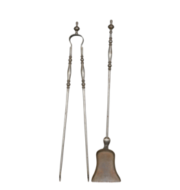 Elegant French 19Th Century Period Fireplace Accessoires Tools