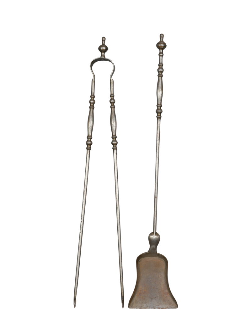 Elegant French 19Th Century Period Fireplace Accessoires Tools