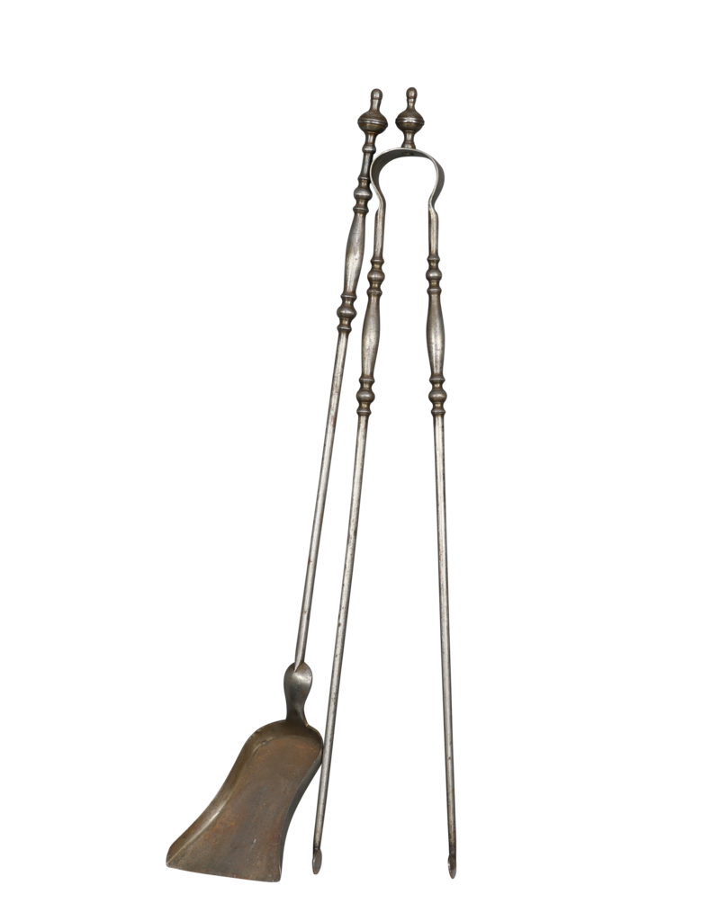 Maison Leon Van den Bogaert Élégante Cheminée Française D'époque 19Ème Siècle Accessoires Outils