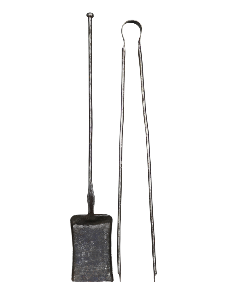 Maison Leon Van den Bogaert Conjunto De Herramientas Para Chimenea De Hierro Forjado, Siglo XVII