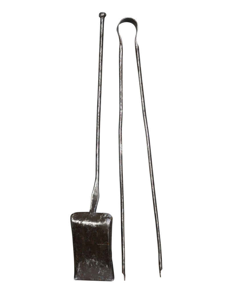 Maison Leon Van den Bogaert Ensemble D'outils De Cheminée En Fer Forgé Du 17Ème Siècle