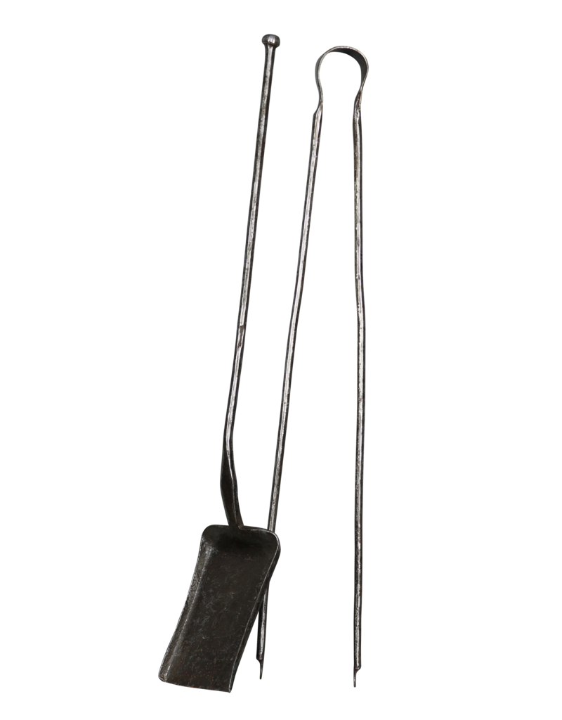 Maison Leon Van den Bogaert 17Th Century Wrought Iron Fireplace Tool Ensemble