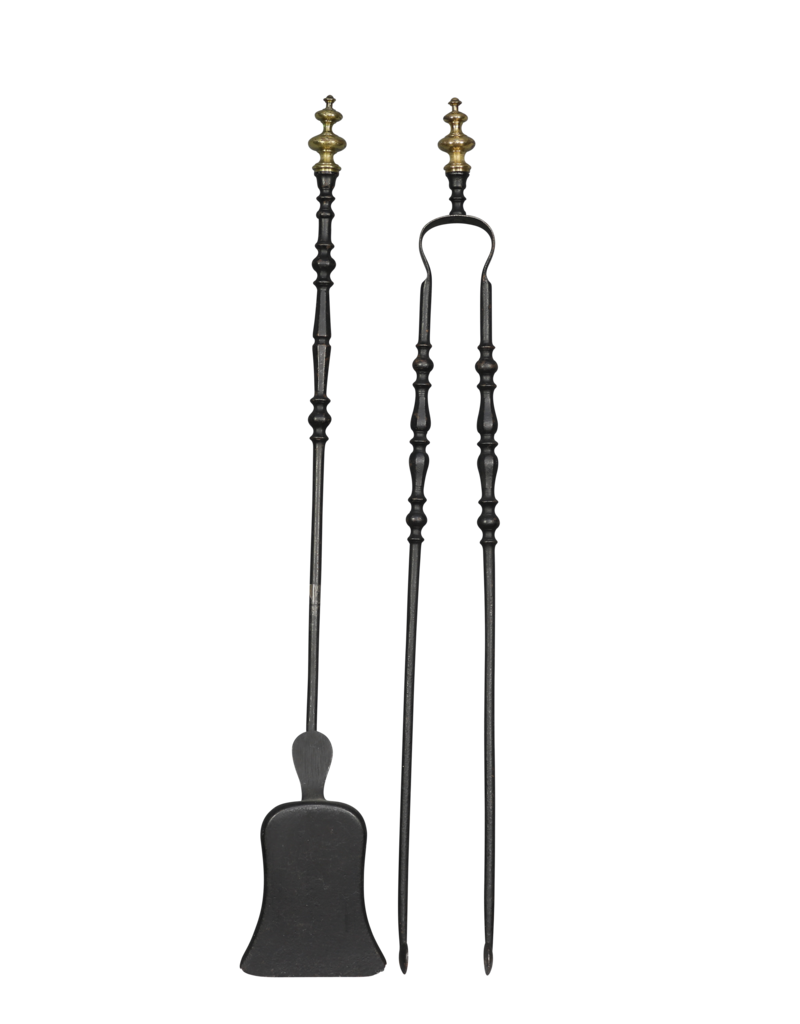 Maison Leon Van den Bogaert Exceptionnel Ensemble D'outils De Cheminée Louis XIV