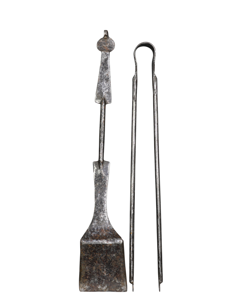 Maison Leon Van den Bogaert Mountain Fireplace Tool Set In Wrought Iron